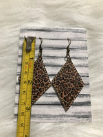 Cheetah faux leather earrings