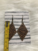 Cheetah faux leather earrings