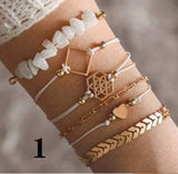 #1 Gold & White Bracelet Set