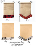 Buffalo Plaid Ruffle Burlap Garden Flag