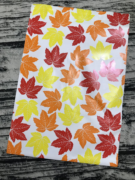 10 x 13 Fall Maple Leaves Poly Mailer - 10 Pack