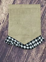 Buffalo Plaid Ruffle Burlap Garden Flag