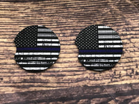 2.5" Thin Blue Line Coaster Set