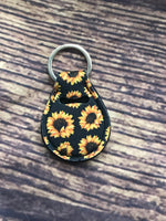 Sunflower on Black Background Quarter Holder