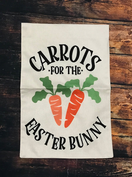 Carrots for the Easter Bunny Garden Flag