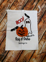 Ghost Halloween Drawstring Bag