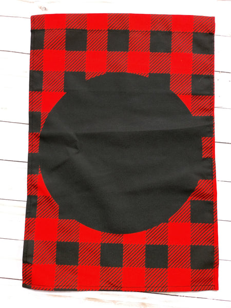Red & Black Buffalo Plaid Garden Flag