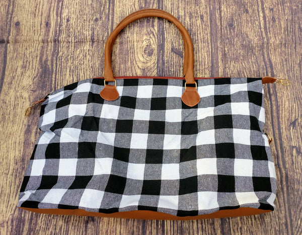 Buffalo plaid hot sale weekender bag