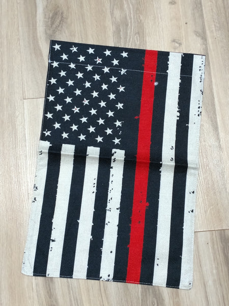 Thin Red Line Woven Polyester Garden Flag