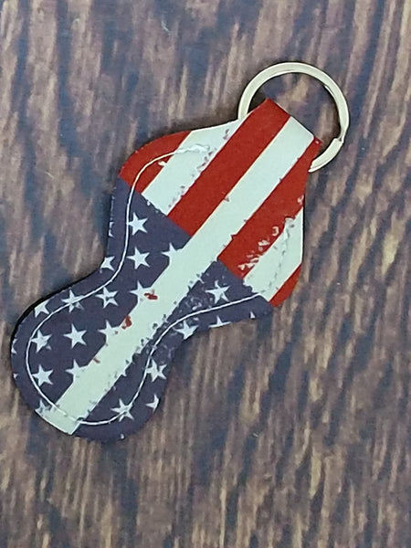 Distressed American Flag Chapstick Holder