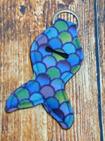 Multi-Tone Blue Scale Mermaid Tail Chapstick Holder