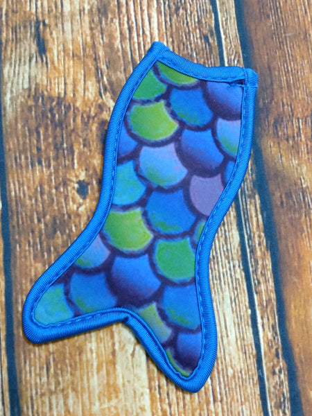 Multi-Tone Blue Scales Mermaid Tail Popsicle Holder