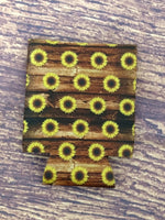 Sunflower on Wood Background Can Holder