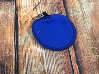 Blue Coin Pouch with Keychain Ring