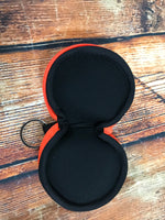 Orange Coin Pouch with Keychain Ring