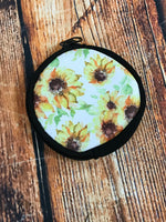 Watercolor Sunflower Coin Pouch