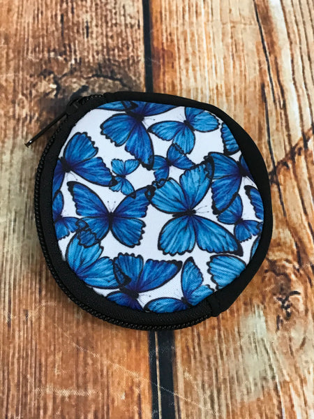Blue Butterfly Coin Pouch