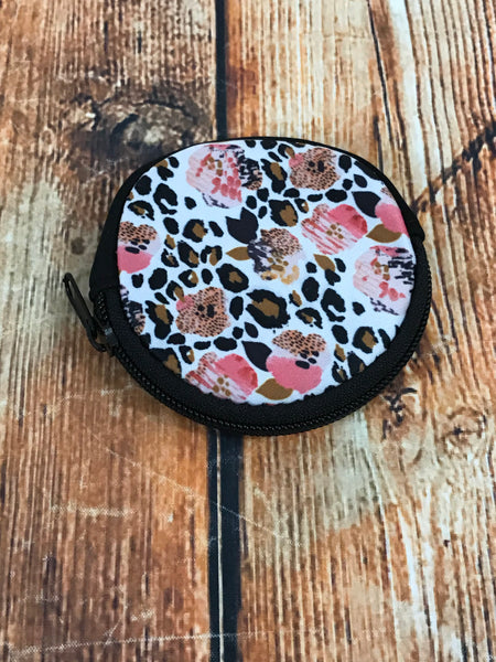Pink Leopard Coin Pouch