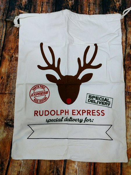 Rudolph Express Santa Sack