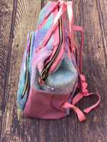 Purple Sherpa Tie Dye Diaper Bag