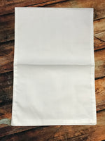 Plain White Faux Burlap Garden Flag