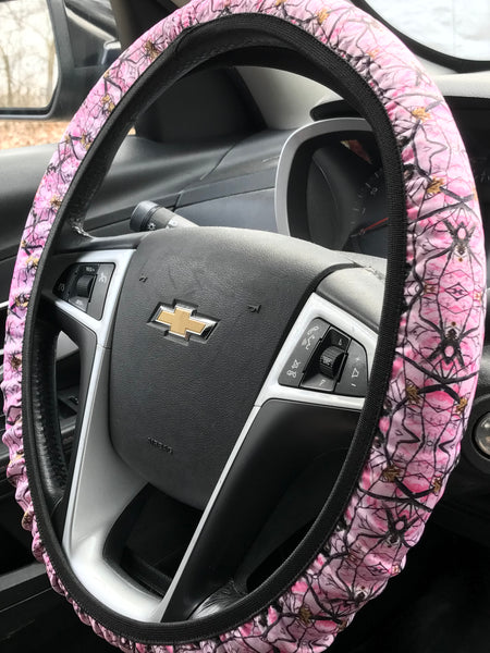 Pink Camo Steering Wheel Cover