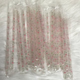 Flamingoes on Clear Reusable Straw