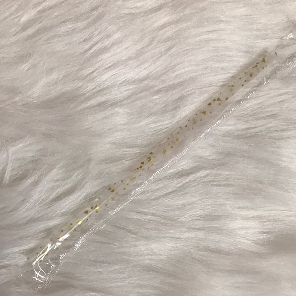 Gold Confetti on Clear Reusable Straw