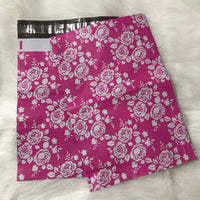 9 x 12 Pink & White Floral Poly Mailer - 10 Pack