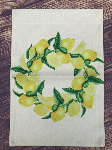 Lemon Wreath Garden Flag