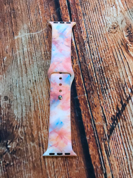 Pink & Blue Marble Watch Band