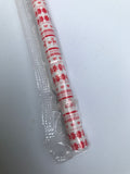 Red Christmas Sweater on White Reusable Straw