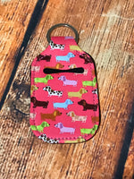 Dogs on Pink Hand Sanitizer Holder