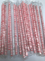 Red Christmas Sweater on White Reusable Straw