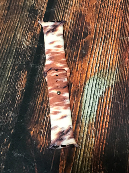 Brown Cowhide Watch Band