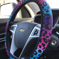 Rainbow Leopard Steering Wheel Cover