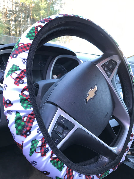 Buffalo Plaid Campers, Trucks & Cars Steering Wheel Cover