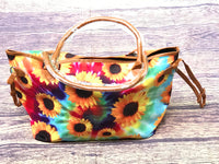 Sunflower on Tie Dye Shopping Tote