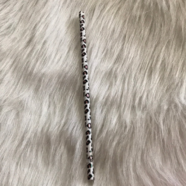 Rose Gold Leopard Reusable Straw