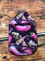 Purple & Gold Glitter Marble Hand Sanitizer Holder