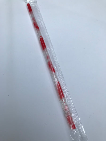 Blood Splatters on Clear Reusable Straw