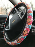 Retro Smiley Face Steering Wheel Cover