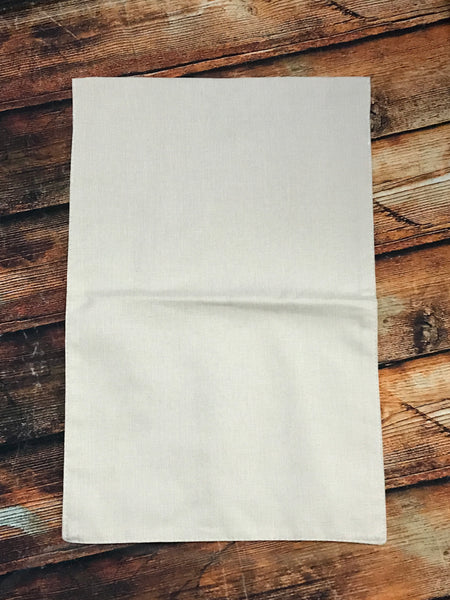 Plain Off-White/Cream Faux Burlap Garden Flag