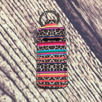 Rectangle Serape & Cheetah Chapstick Holder