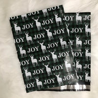 10 x 13 Green & Black Buffalo Plaid with Deer Poly Mailer - 10 Pack