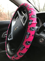 Silver Glitter & Cow Cowboy Boot Steering Wheel Cover