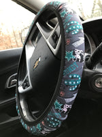 Western with Dotted Lightning Steering Wheel Cover