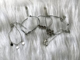 #16 Silver Snowflake Bracelet Set