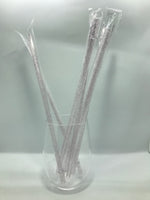 Clear Straw with Pink Glitter Reusable Straw