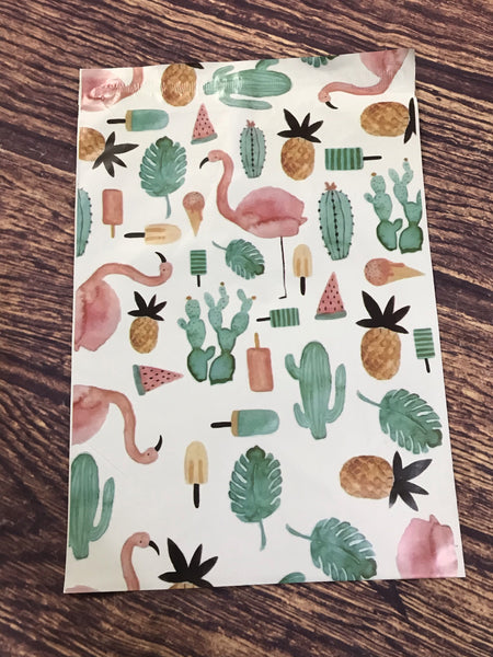 10 x 13 Flamingos & Pineapples Poly Mailer - 10 Pack